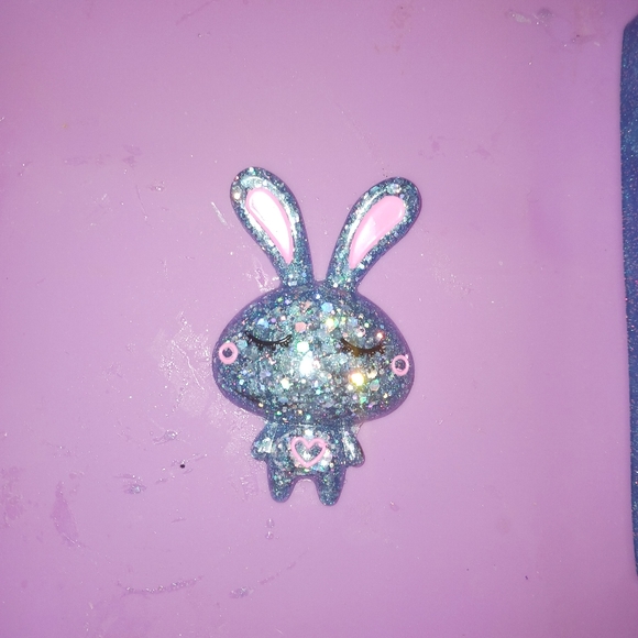 Acrylic Bunny I can make this any color and into a Keychain or cord necklace! - Picture 3 of 3